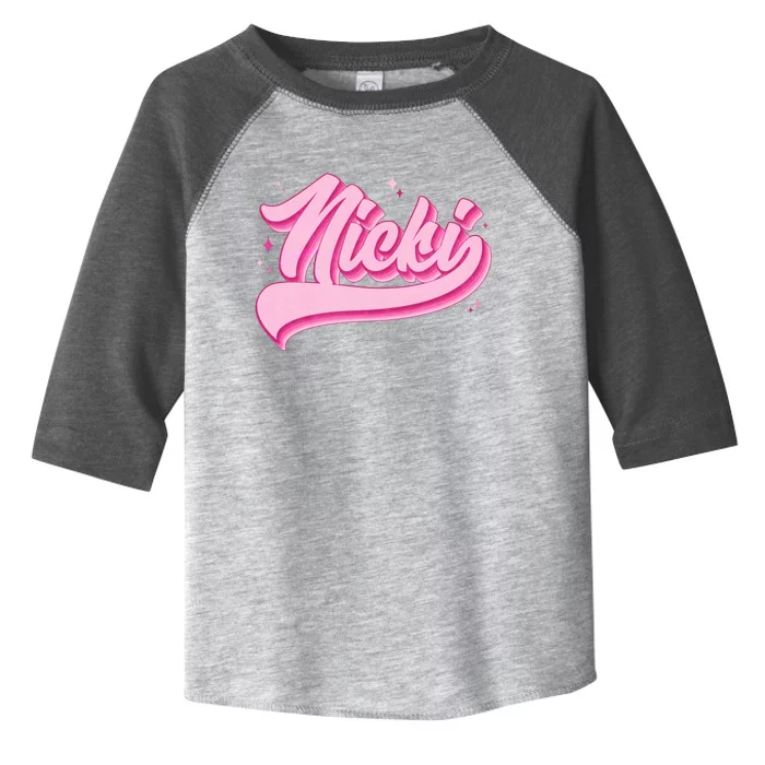 Retro Pink Nicki Toddler Fine Jersey T-Shirt