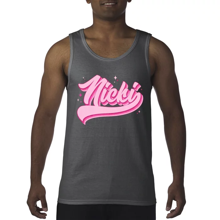 Retro Pink Nicki Tank Top