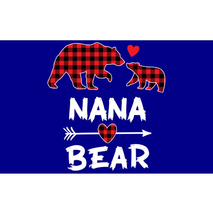 Red Plaid Nana Bear Xmas Funny Family Christmas Pajama Funny Gift Bumper Sticker