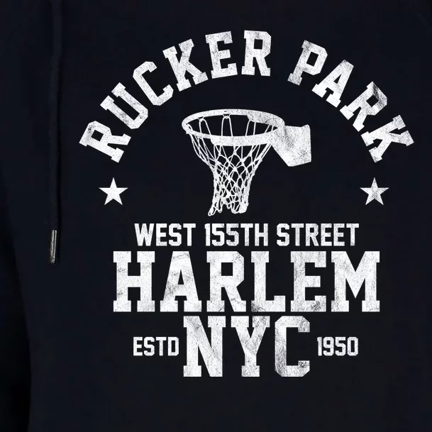 Rucker Park Nyc Streetball Womens Funnel Neck Pullover Hood