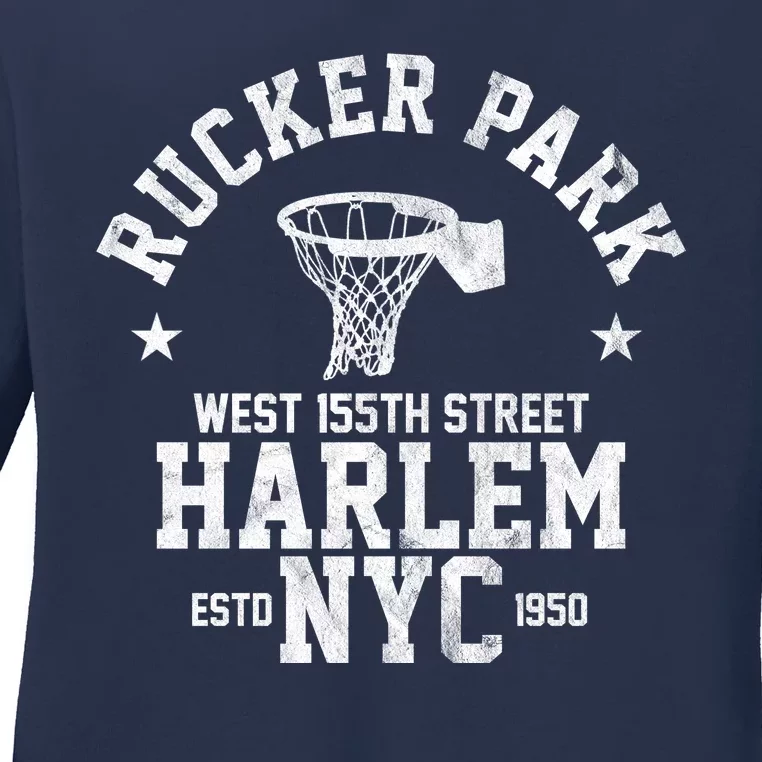 Rucker Park Nyc Streetball Ladies Long Sleeve Shirt