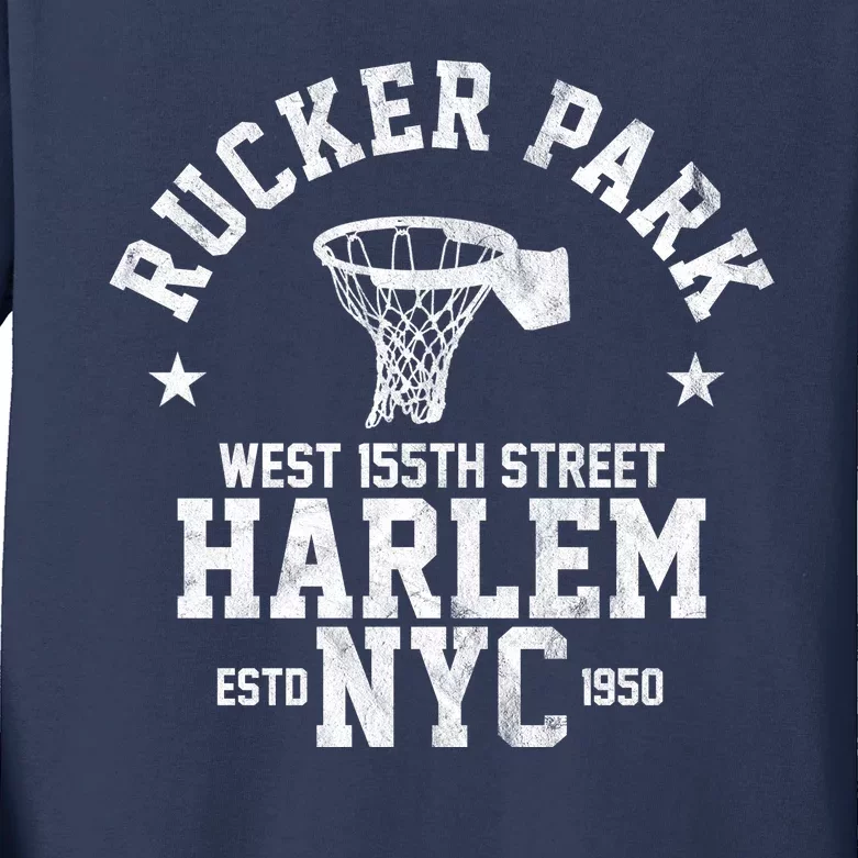 Rucker Park Nyc Streetball Kids Long Sleeve Shirt