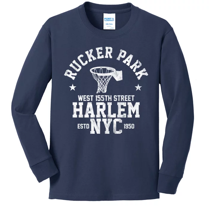 Rucker Park Nyc Streetball Kids Long Sleeve Shirt