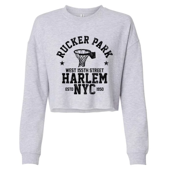 Rucker Park Nyc Streetball Cropped Pullover Crew