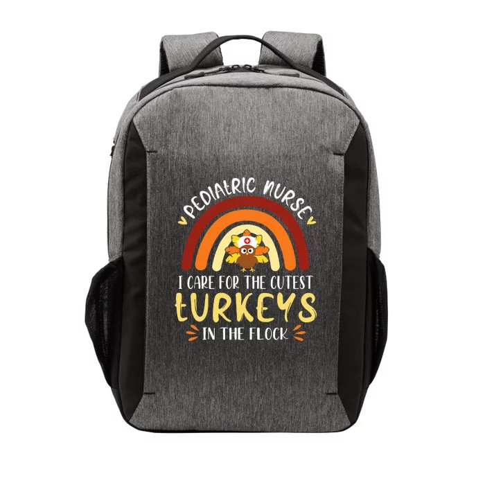 Rainbow PEDS Nurse Cutest Turkeys Thanksgiving Vector Backpack