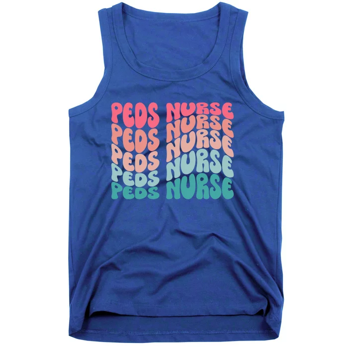 Retro Peds Nurse Pediatric Nurse Peds Rn Pediatrician Cool Gift Tank Top