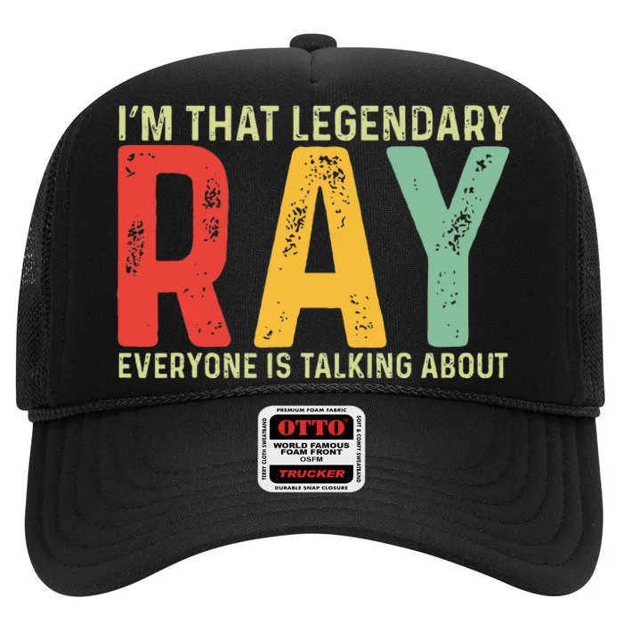 Ray Personal Name First Name Funny Ray High Crown Mesh Trucker Hat