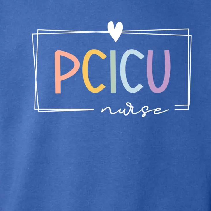 Retro Pcicu Nurse Icu Pediatric Cardiac Rainbow Tiny Hu Gift Toddler Hoodie