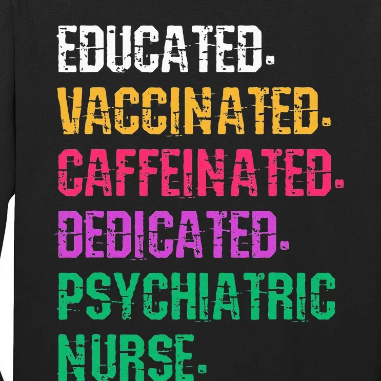 Retro Psych Nurse Psychiatric Nursing Mental Health Nurses Tall Long Sleeve T-Shirt