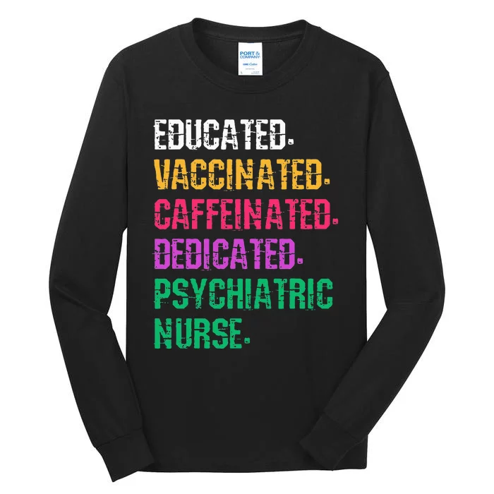 Retro Psych Nurse Psychiatric Nursing Mental Health Nurses Tall Long Sleeve T-Shirt