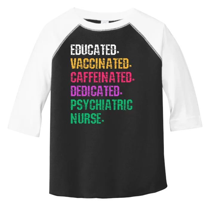 Retro Psych Nurse Psychiatric Nursing Mental Health Nurses Toddler Fine Jersey T-Shirt