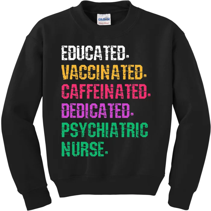 Retro Psych Nurse Psychiatric Nursing Mental Health Nurses Kids Sweatshirt