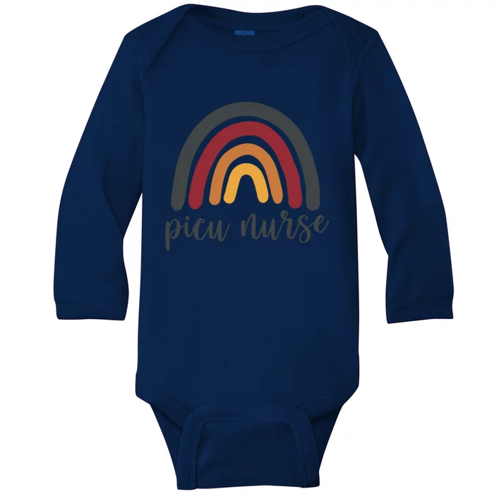 Rainbow Picu Nurse Gift Baby Long Sleeve Bodysuit