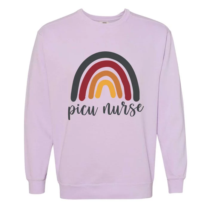 Rainbow Picu Nurse Gift Garment-Dyed Sweatshirt