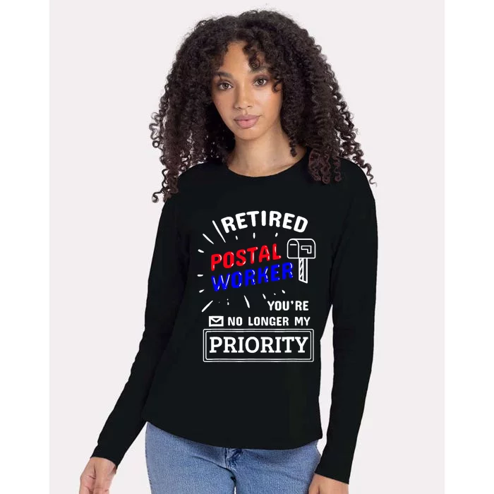 Retired Post Office Postal Worker Retirement Postman Womens Cotton Relaxed Long Sleeve T-Shirt