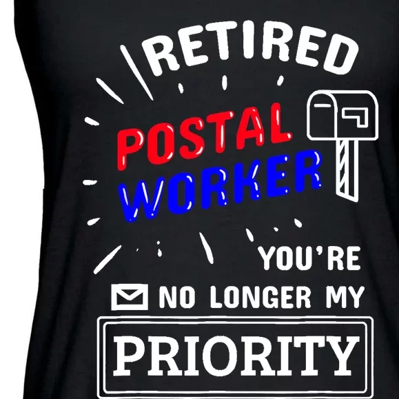 Retired Post Office Postal Worker Retirement Postman Ladies Essential Flowy Tank