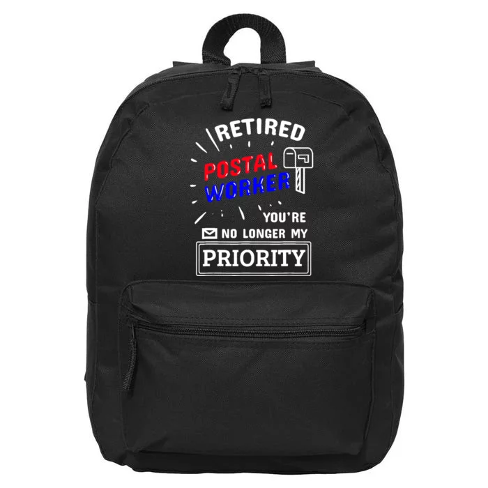 Retired Post Office Postal Worker Retirement Postman 16 in Basic Backpack