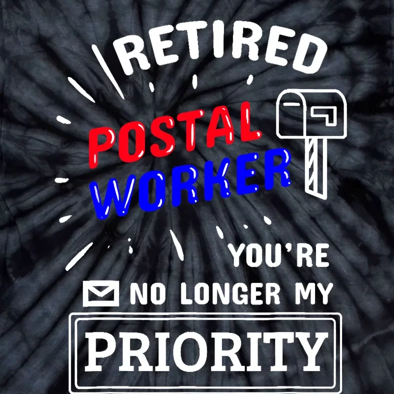 Retired Post Office Postal Worker Retirement Postman Tie-Dye T-Shirt