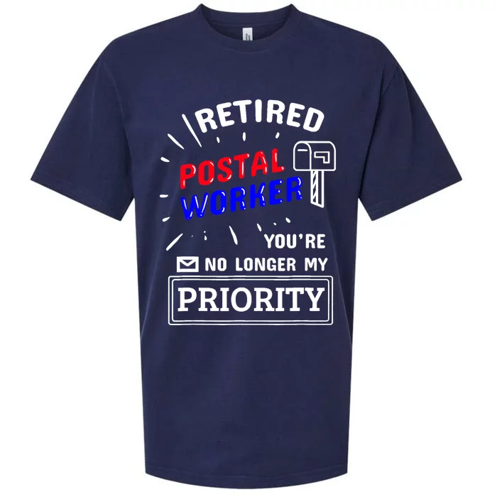 Retired Post Office Postal Worker Retirement Postman Sueded Cloud Jersey T-Shirt