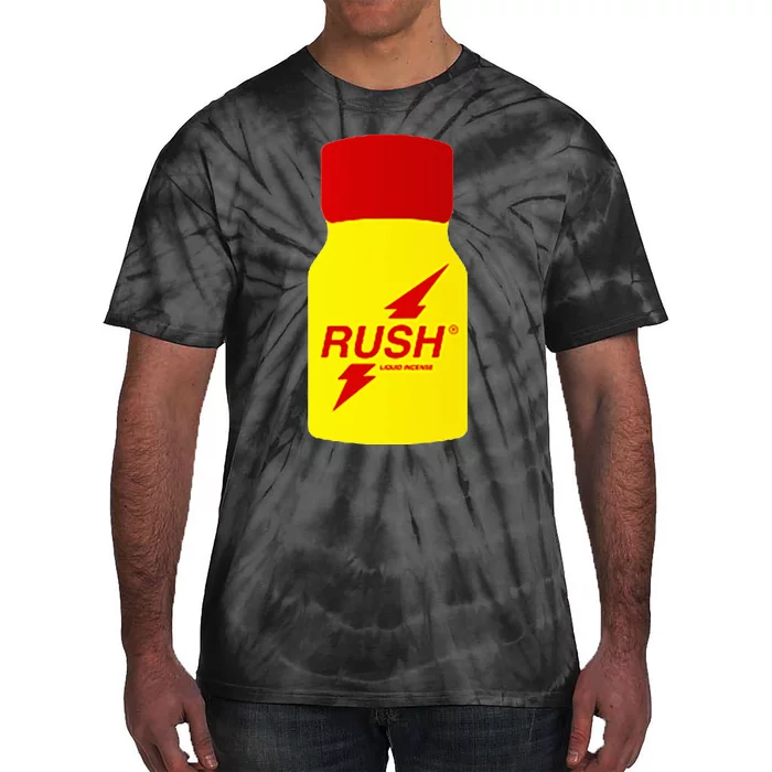 Rush Poppers Original Liquid Incense Bottle Real Bottom Pig Tie-Dye T-Shirt