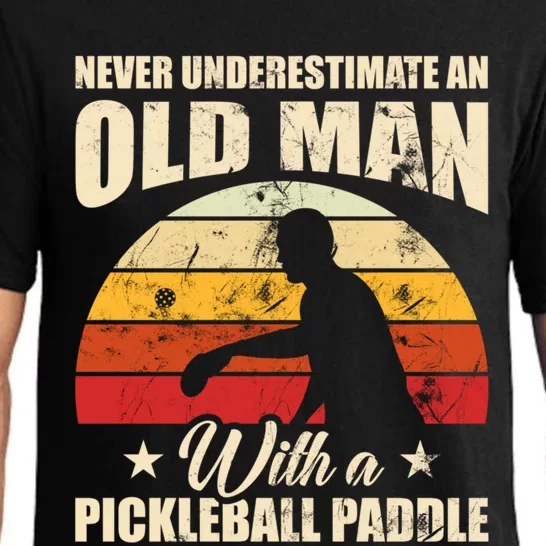 Retro Pickleball Old With A Pickleball Paddle Great Gift Pajama Set