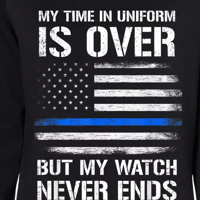 Retired Police Officer Gifts Shirt Thin Blue Line Womens California Wash Sweatshirt