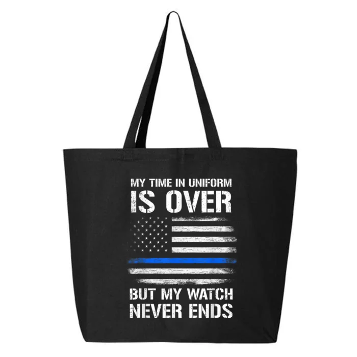 Retired Police Officer Gifts Shirt Thin Blue Line 25L Jumbo Tote