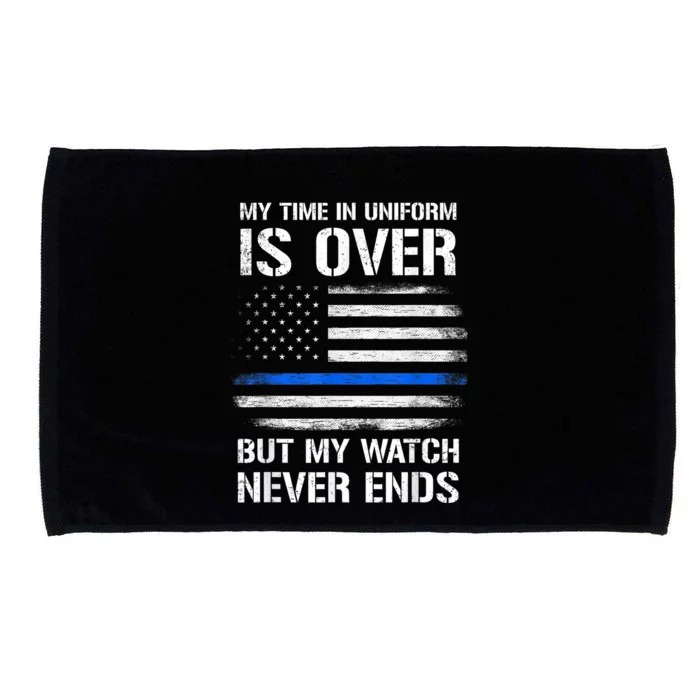 Retired Police Officer Gifts Shirt Thin Blue Line Microfiber Hand Towel