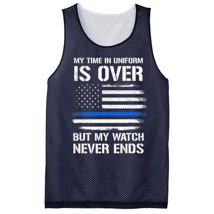 Retired Police Officer Gifts Mesh Reversible Basketball Jersey Tank