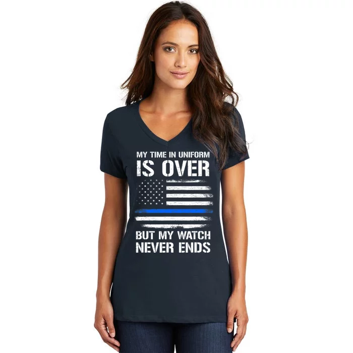 Retired Police Officer Gifts Women's V-Neck T-Shirt