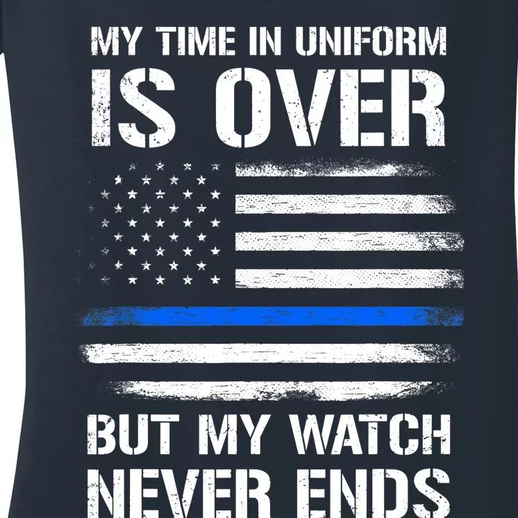 Retired Police Officer Gifts Women's V-Neck T-Shirt