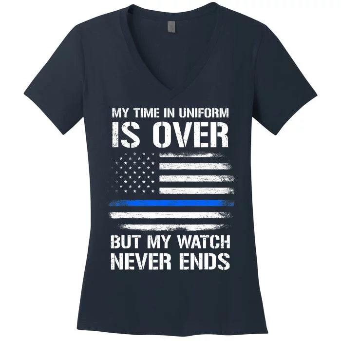 Retired Police Officer Gifts Women's V-Neck T-Shirt