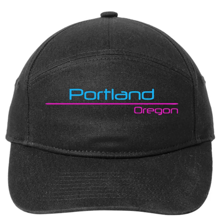 Retro Portland Oregon 7-Panel Snapback Hat