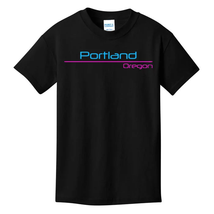 Retro Portland Oregon Kids T-Shirt