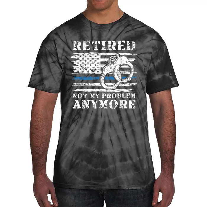 Retired Police Officer Retirement Funny Police Tie-Dye T-Shirt