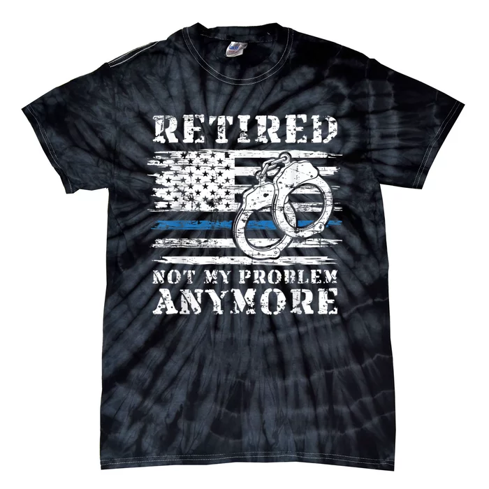 Retired Police Officer Retirement Funny Police Tie-Dye T-Shirt