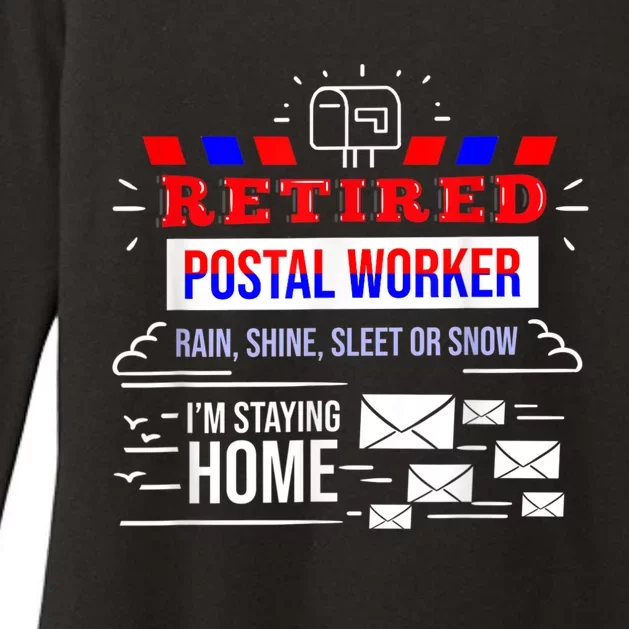 Retired Post Office Postal Worker Retirement Postman Womens CVC Long Sleeve Shirt