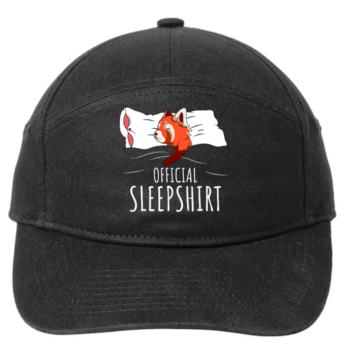 Red Panda Official Sleepshirt Funny Red Panda Gifts 7-Panel Snapback Hat