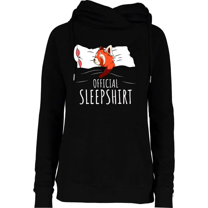 Red Panda Official Sleepshirt Funny Red Panda Gifts Womens Funnel Neck Pullover Hood