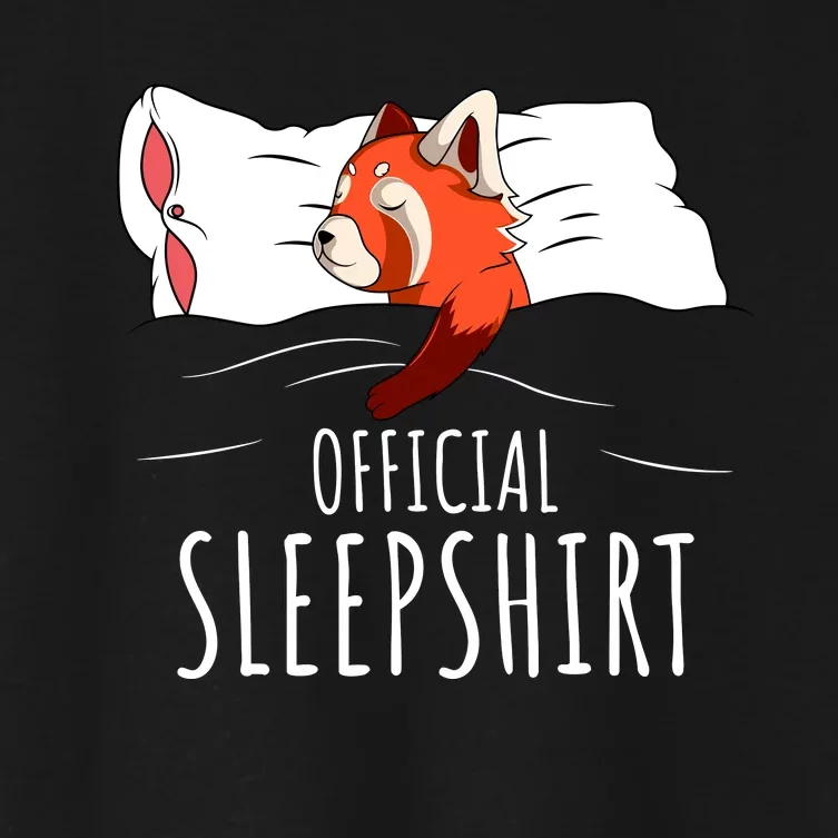 Red Panda Official Sleepshirt Funny Red Panda Gifts Women's Crop Top Tee