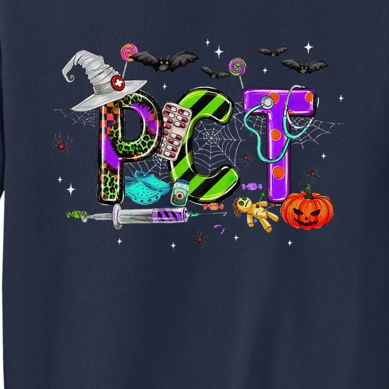 Retro Pct Patient Care Technician Halloween Spooky Season Sweatshirt