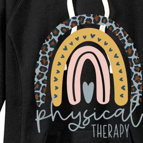 Rainbow PT PTA Therapy Physical Therapist Women's Fleece Hoodie