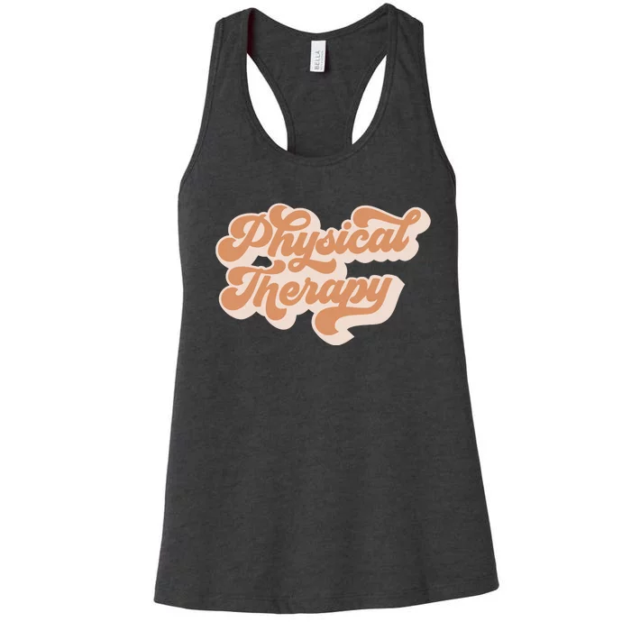 Retro PT PTA Therapy Physical Therapist Women's Racerback Tank