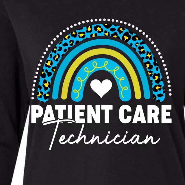 Rainbow Pct Patient Care Technician Healthcare Assistants Gift Womens Cotton Relaxed Long Sleeve T-Shirt