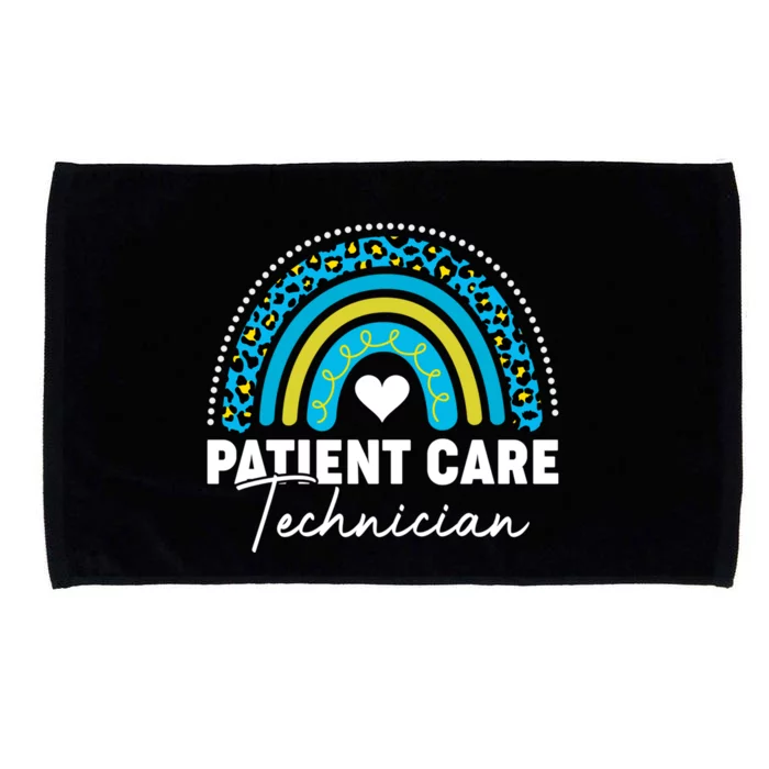 Rainbow Pct Patient Care Technician Healthcare Assistants Gift Microfiber Hand Towel