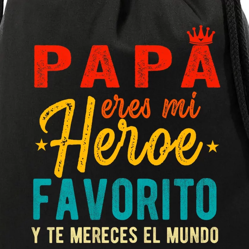 Regalos Para Papa Dia Del Padre Camiseta Mejor Papa Mundo Drawstring Bag