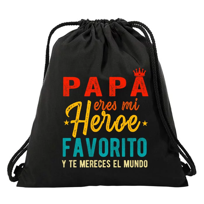 Regalos Para Papa Dia Del Padre Camiseta Mejor Papa Mundo Drawstring Bag