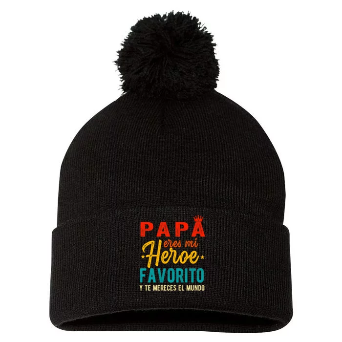 Regalos Para Papa Dia Del Padre Camiseta Mejor Papa Mundo Pom Pom 12in Knit Beanie