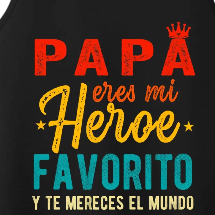 Regalos Para Papa Dia Del Padre Camiseta Mejor Papa Mundo Performance Tank