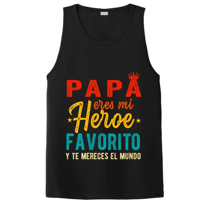 Regalos Para Papa Dia Del Padre Camiseta Mejor Papa Mundo Performance Tank